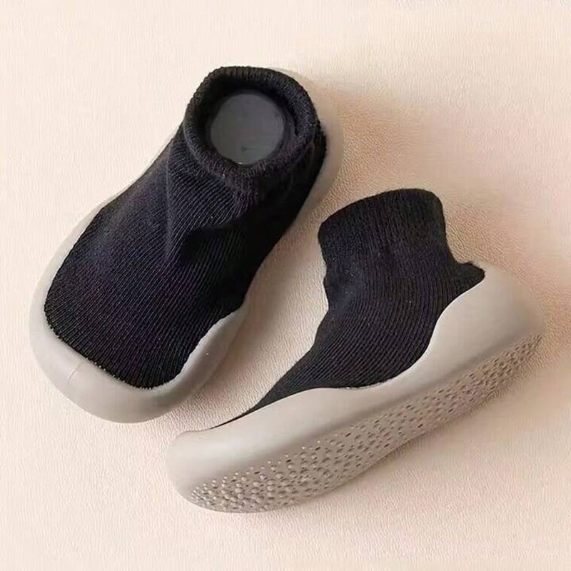 Black Low Sock Shoes - Non-Slip Baby Sock Shoes Teeny Pandas