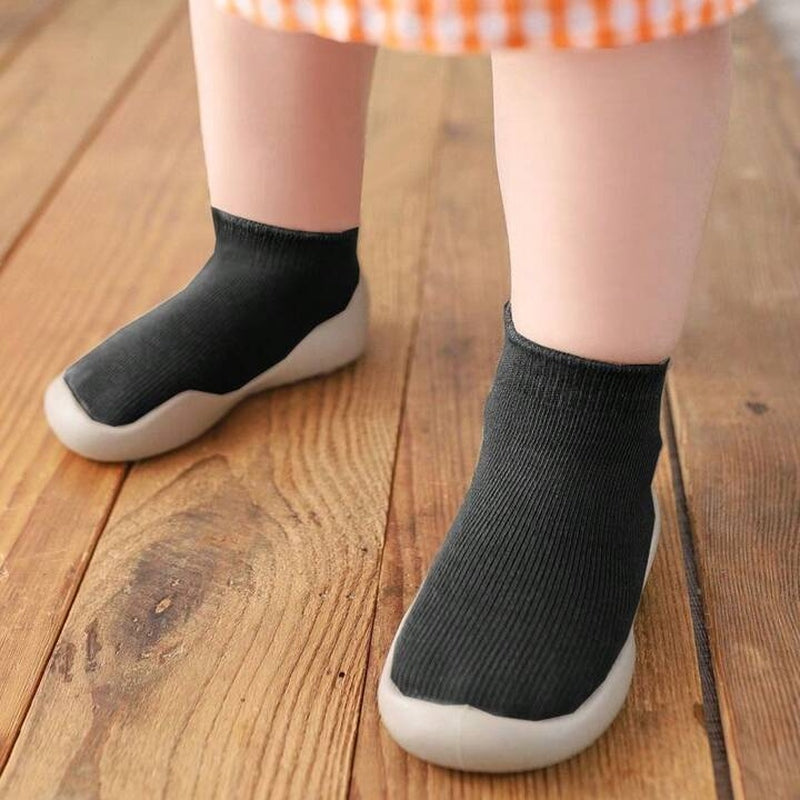 Black Low Sock Shoes - Non-Slip Baby Sock Shoes Teeny Pandas