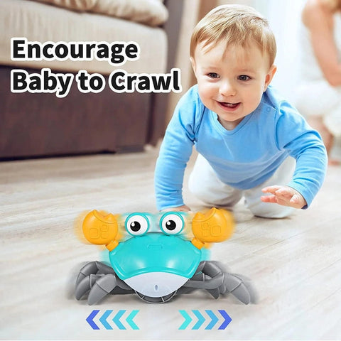 Interactive Crawling Crab Toy for Baby Tummy Time Fun Teeny Pandas
