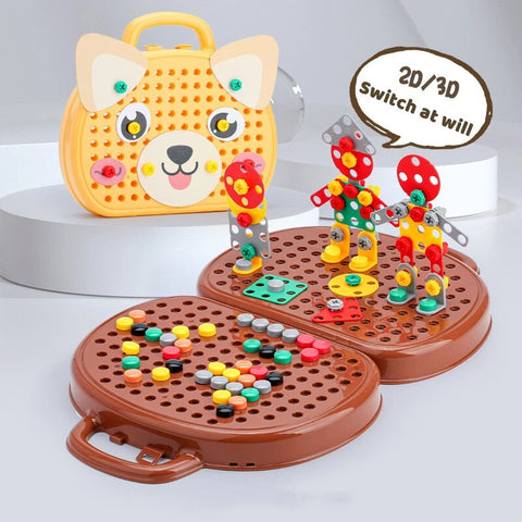 204-Piece Creative Toolbox – STEM Building Set for Kids Teeny Pandas