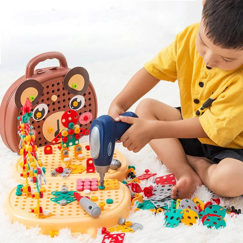 204-Piece Creative Toolbox – STEM Building Set for Kids Teeny Pandas