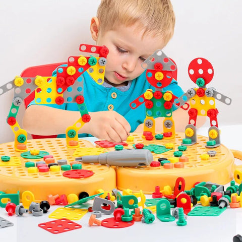 204-Piece Creative Toolbox – STEM Building Set for Kids Teeny Pandas