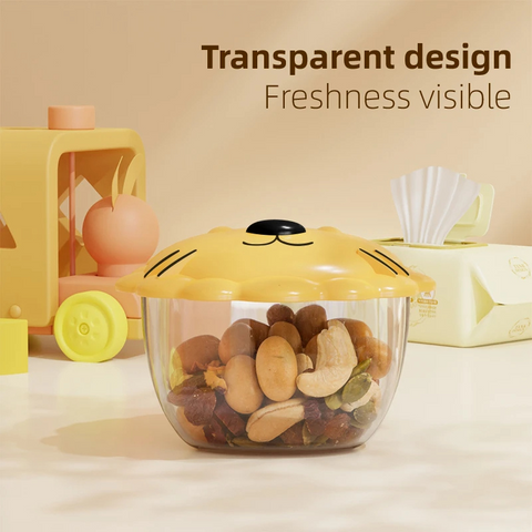 Cute Animal Snack Container for Kids – Leak-Proof & Travel-Friendly Teeny Pandas