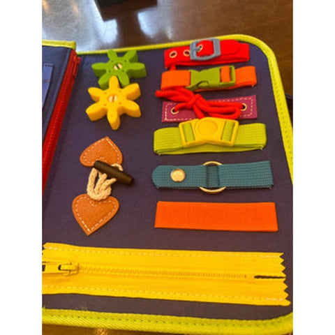 Montessori Busy Board for Toddlers - Sensory Learning Toy Teeny Pandas