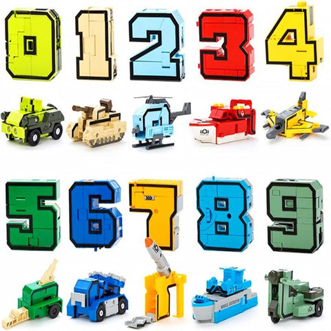RoboNums Transforming Number Blocks Set – Educational Fun for Kids Teeny Pandas