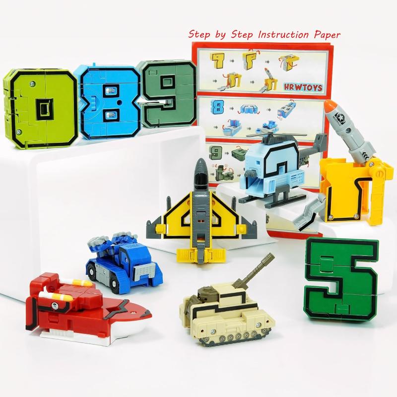 RoboNums Transforming Number Blocks Set – Educational Fun for Kids Teeny Pandas