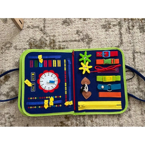 Montessori Busy Board for Toddlers - Sensory Learning Toy Teeny Pandas