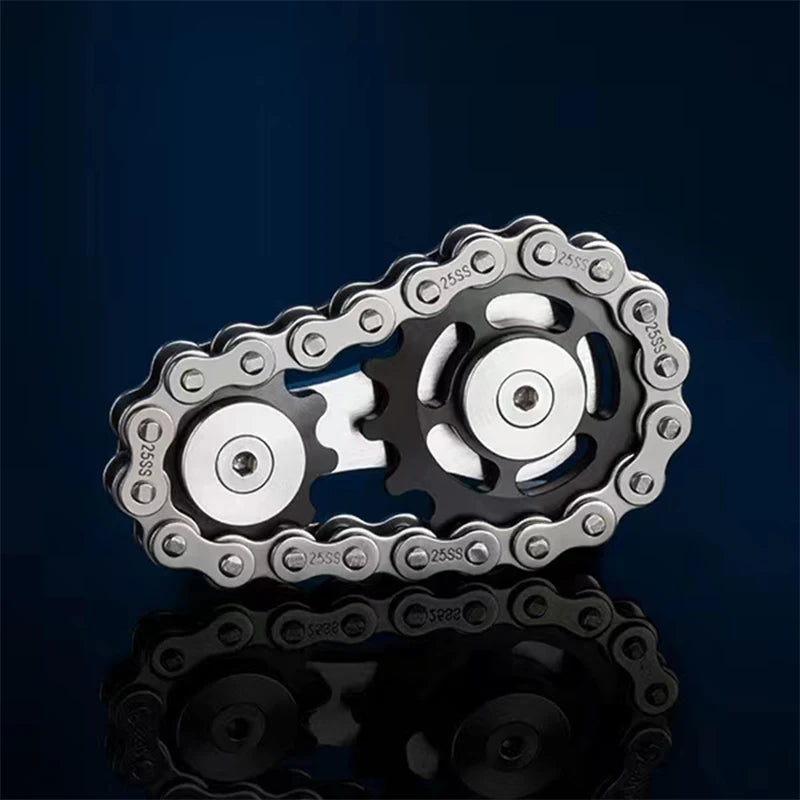 Sprockets Chain Fidget Spinner for Stress Relief and Focus Teeny Pandas
