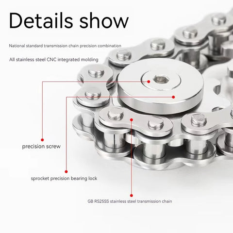 Sprockets Chain Fidget Spinner for Stress Relief and Focus Teeny Pandas