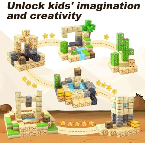 Ancient Egypt Magnetic Building Blocks Set Teeny Pandas