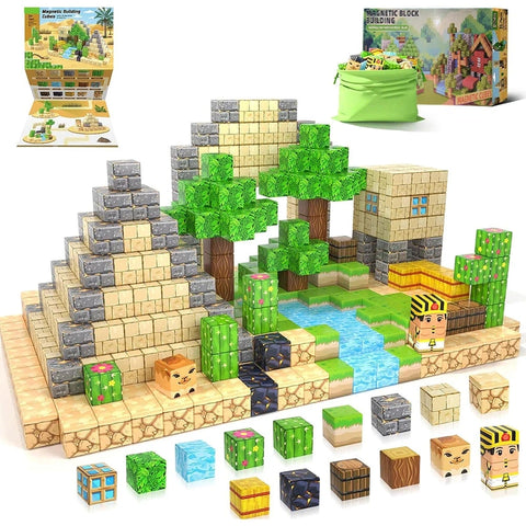 Ancient Egypt Magnetic Building Blocks Set Teeny Pandas