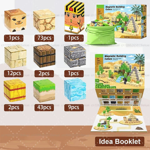 Ancient Egypt Magnetic Building Blocks Set Teeny Pandas