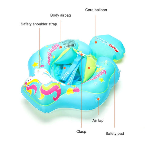 Inflatable Swimming Float with Canopy - For a Worry-Free Swimming Experience! Teeny Pandas