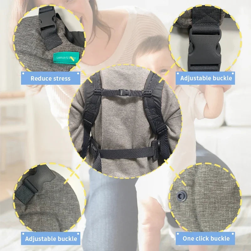 Ergonomic Baby Carrier - 4-in-1 Multifunctional Support Teeny Pandas
