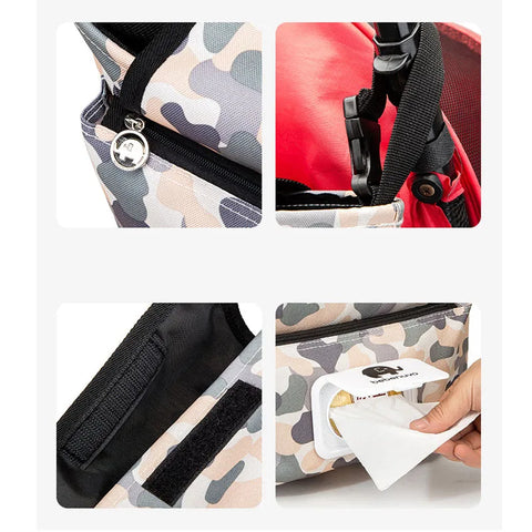Universal Stroller Organizer - With Insulated Cup Holders Teeny Pandas