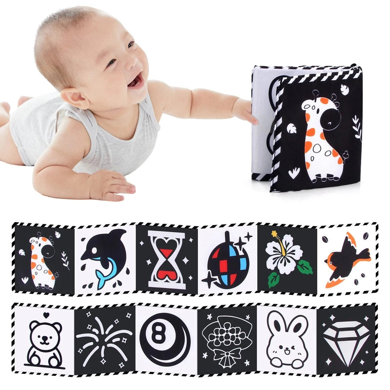 Black and White Montessori Book for Visual Stimulation Teeny Pandas