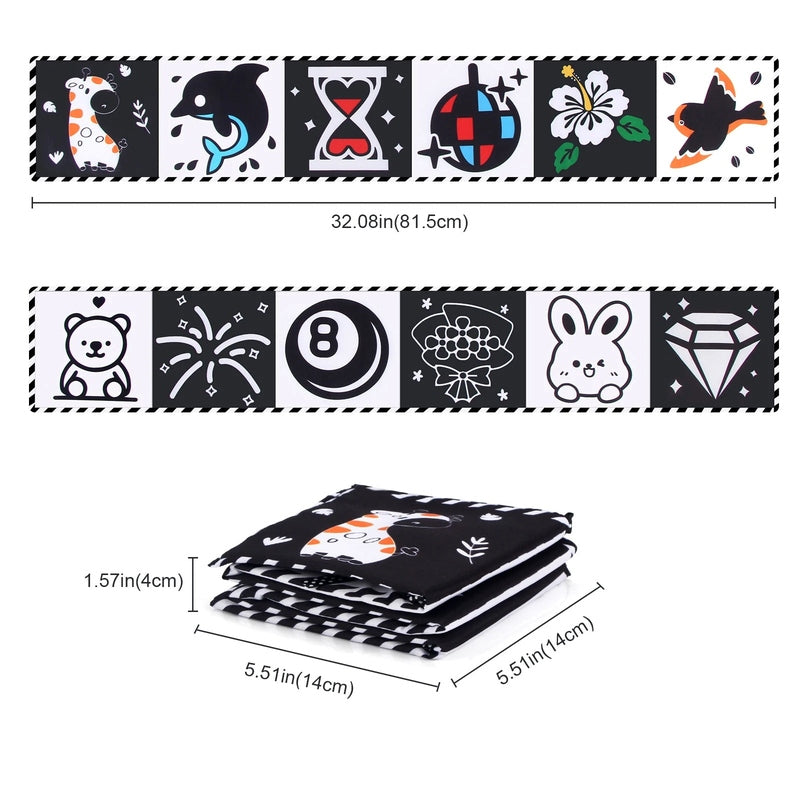 Black and White Montessori Book for Visual Stimulation Teeny Pandas