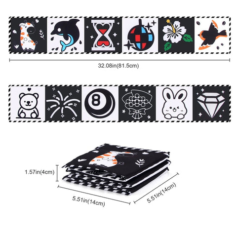 Black and White Montessori Book for Visual Stimulation Teeny Pandas