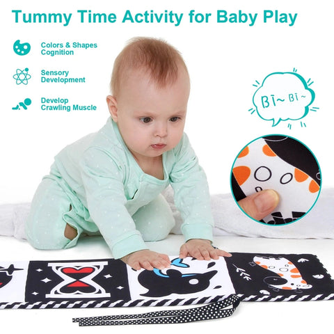 Black and White Montessori Book for Visual Stimulation Teeny Pandas