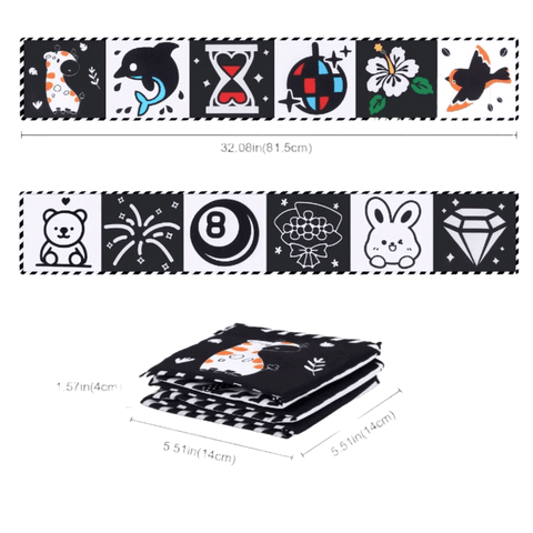 Black and White Montessori Book for Visual Stimulation Teeny Pandas