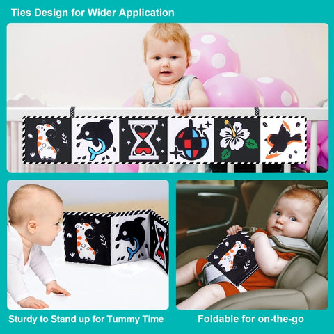 Black and White Montessori Book for Visual Stimulation Teeny Pandas