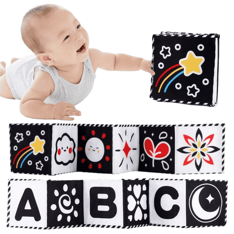 Black and White Montessori Book for Visual Stimulation Teeny Pandas