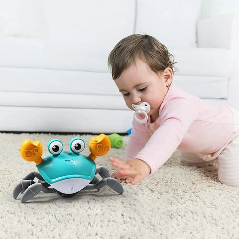Interactive Crawling Crab Toy for Baby Tummy Time Fun Teeny Pandas