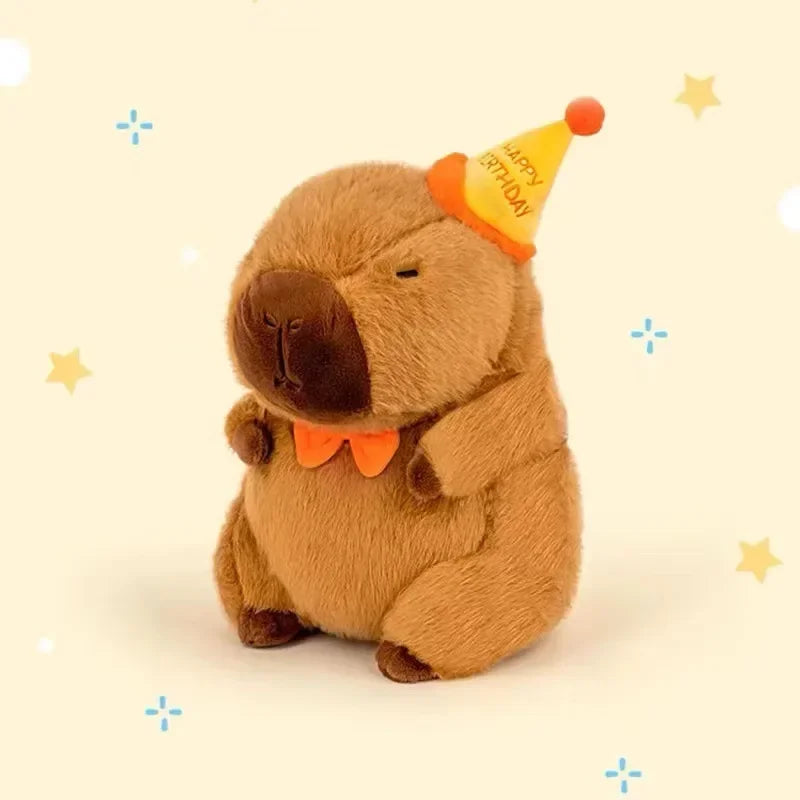 Happy Birthday Capybara Plushie - Adorable Birthday Gift! Teeny Pandas