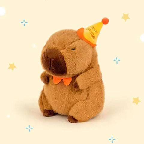 Happy Birthday Capybara Plushie - Adorable Birthday Gift! Teeny Pandas