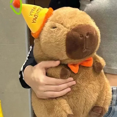 Happy Birthday Capybara Plushie - Adorable Birthday Gift! Teeny Pandas