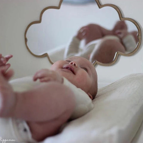 Nordic Style Rabbit Cloud Acrylic Mirror for Kids' Room