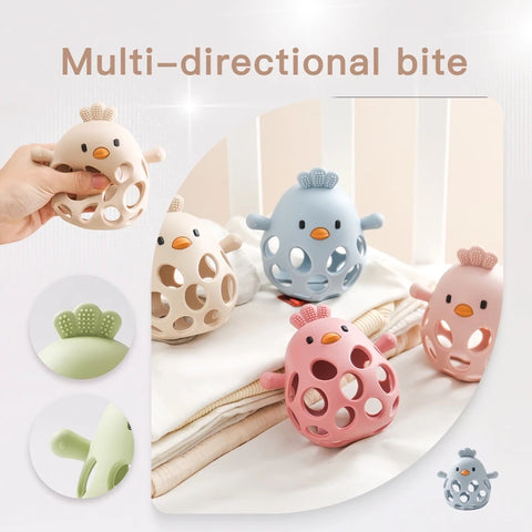 Chick Baby Teether Glove - Silicone Teething Relief Teeny Pandas