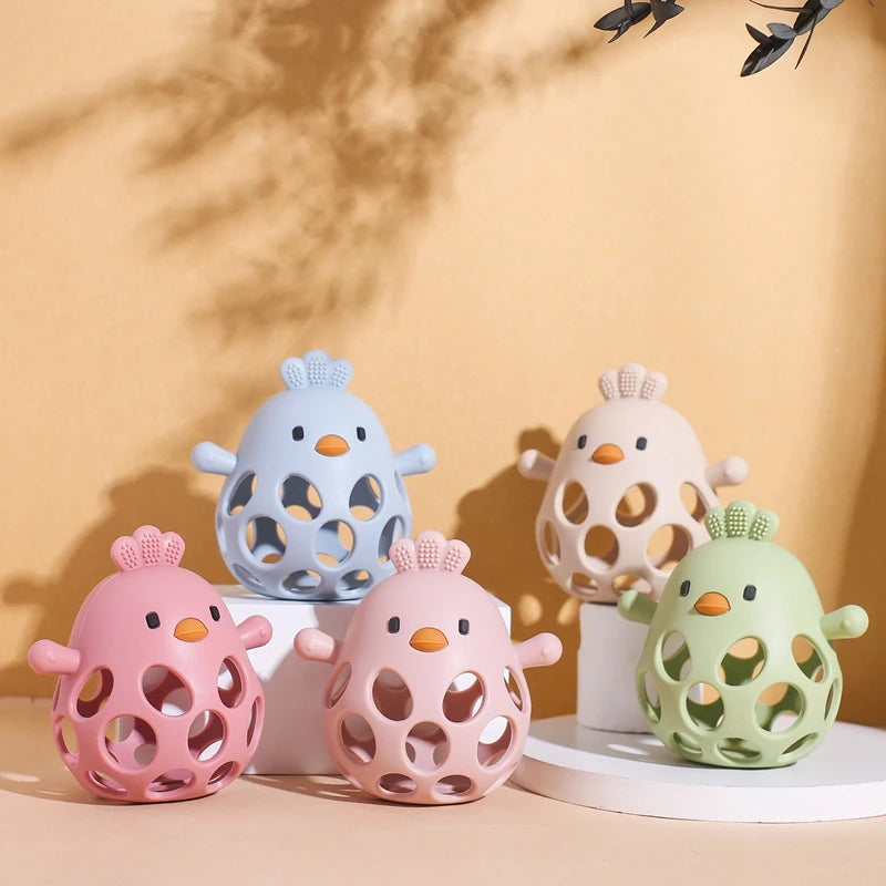 Chick Baby Teether Glove - Silicone Teething Relief Teeny Pandas