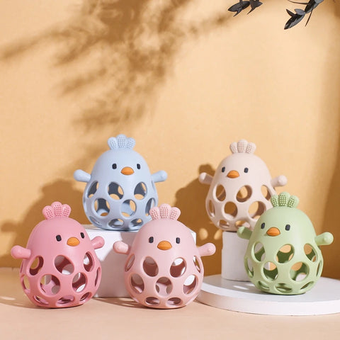 Chick Baby Teether Glove - Silicone Teething Relief Teeny Pandas