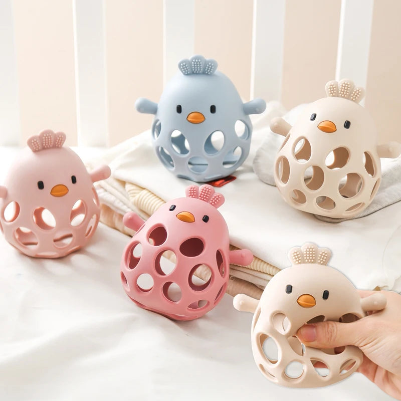 Chick Baby Teether Glove - Silicone Teething Relief Teeny Pandas