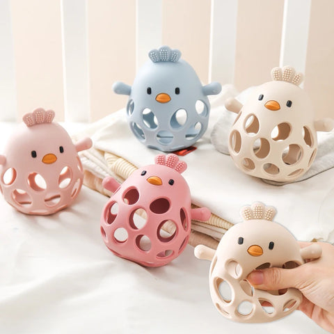 Chick Baby Teether Glove - Silicone Teething Relief Teeny Pandas