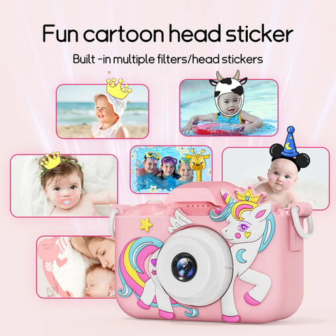 PixelCam Unicorn Kids Camera - With 1080P HD Lens and Fun Features