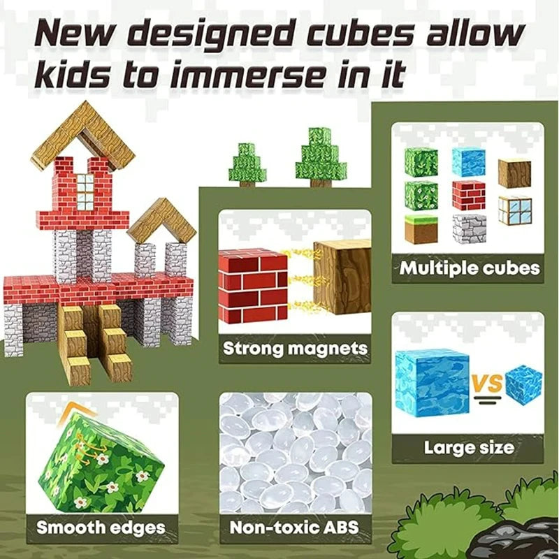 Christmas Wonderland Magnetic Building Blocks Set Teeny Pandas