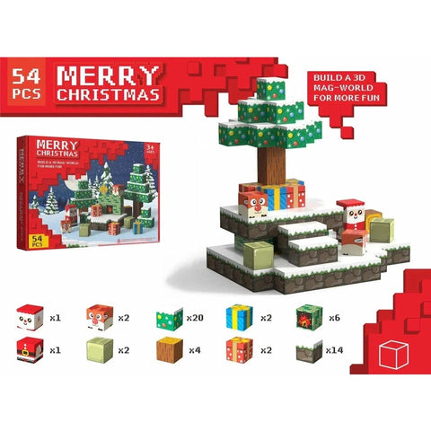 Christmas Wonderland Magnetic Building Blocks Set Teeny Pandas
