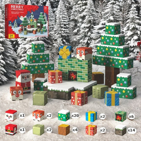 Christmas Wonderland Magnetic Building Blocks Set Teeny Pandas