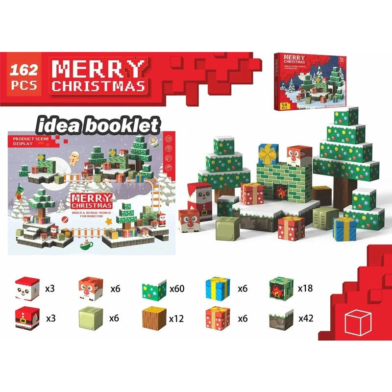Christmas Wonderland Magnetic Building Blocks Set Teeny Pandas