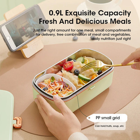 Electric Mini Heated Lunch Box – Portable, Insulated Bento Box Teeny Pandas