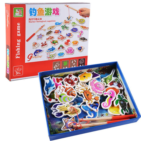 Wooden Magnetic Fishing Toy Set