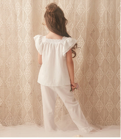 Princess Short Sleeve Sleepshirt Nightgown – Square Neck Summer Sleepwear