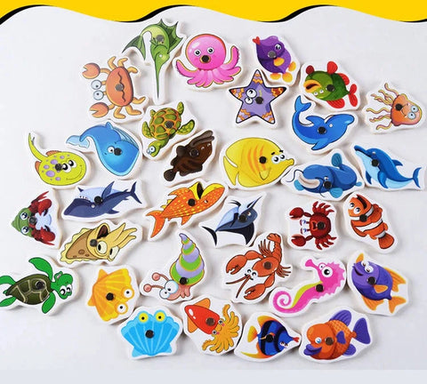 Wooden Magnetic Fishing Toy Set