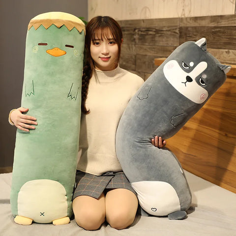 Soft Long Animal Plushie Pillows