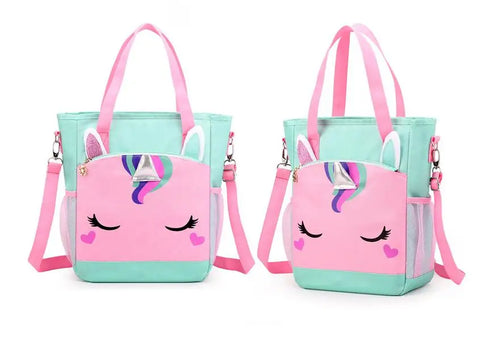 School Rolling Backpack for Girls with Pencil Case and Lunch Bag