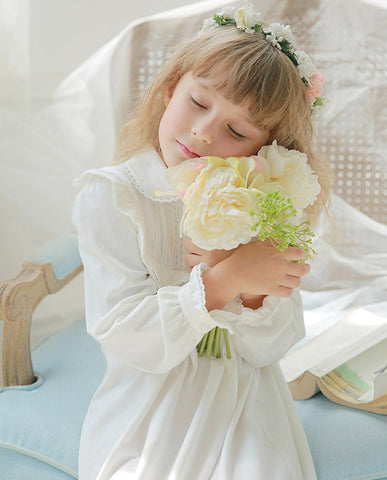 Lolita Princess Sleepshirt – Vintage Turndown Collar Nightgown for Girls