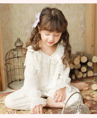 Lolita Embroidered Lace Pajama Sets – Royal Style Sleepwear