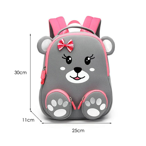 Cute 3D Blue Bear Backpack for Kids